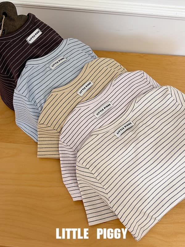 스트라이프 반소매 - 리틀피기