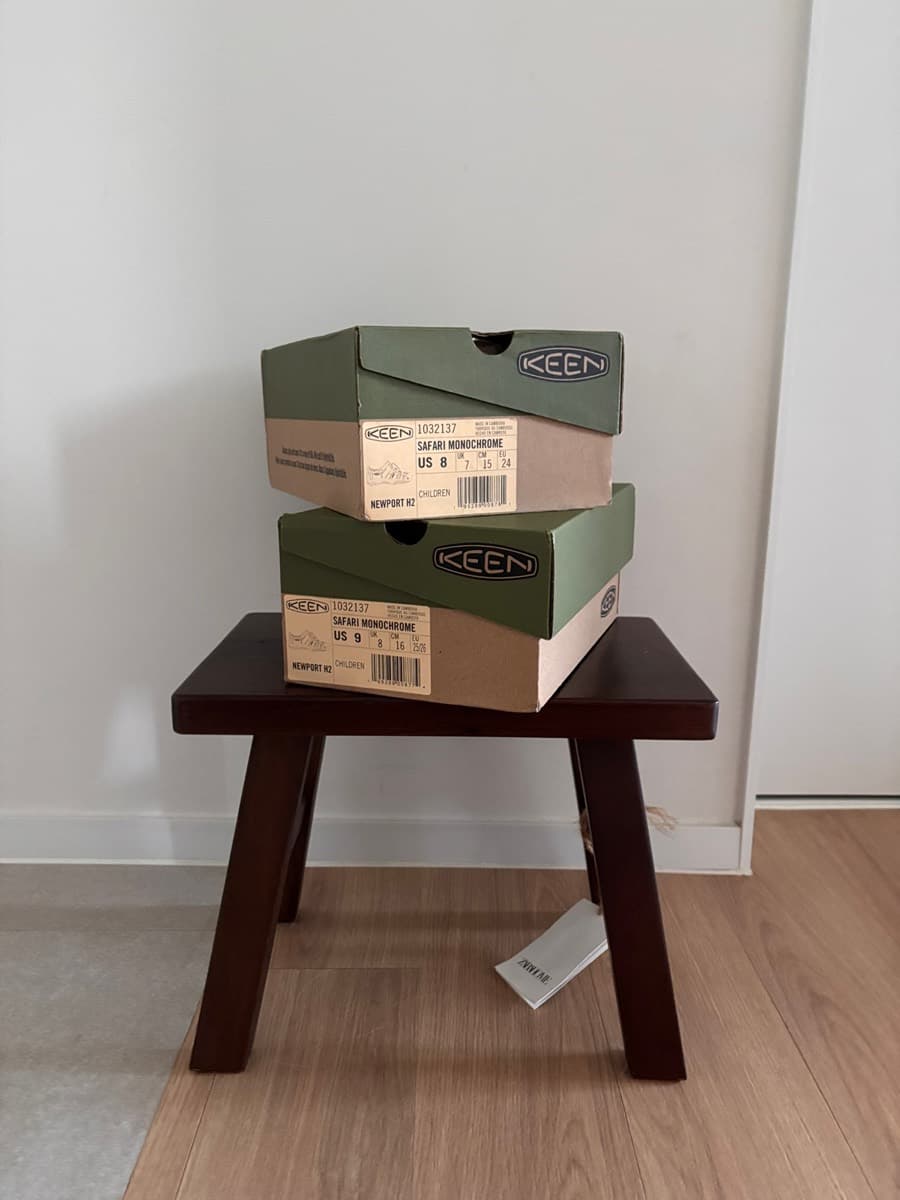 KEEN 뉴포트 H2 사파리 모노크롬 US 8·US 9 신발 박스