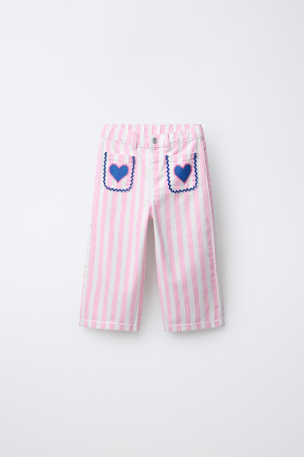 스트라이프 트윌 큐롯 팬츠